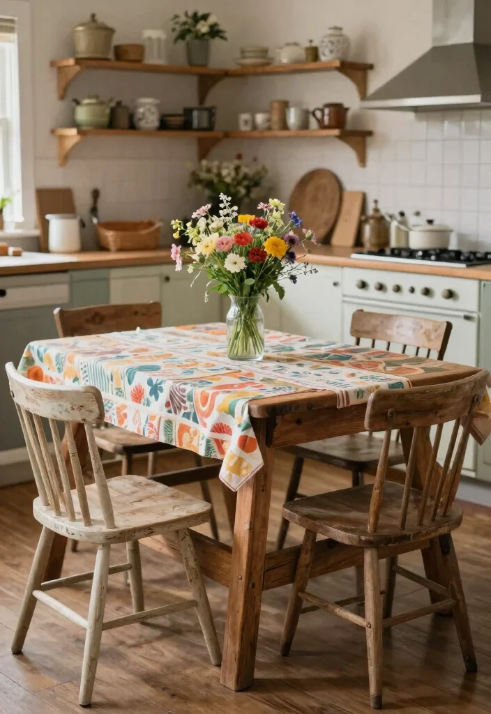 16 Table for Kitchen Ideas That Fit Every Layout 8 16 Table for Kitchen Ideas That Fit Every Layout - 8. Vintage Picnic Table 1