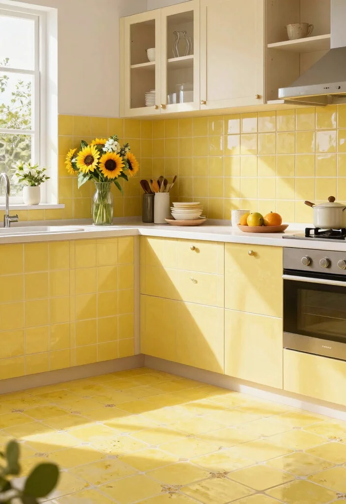 16 Yellow Kitchen Tiles Ideas With Cheerful Energy 13 16 Yellow Kitchen Tiles Ideas With Cheerful Energy - 13. Seasonal Themes with Yellow 1