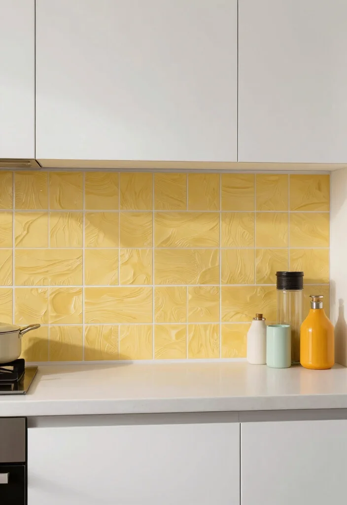 16 Yellow Kitchen Tiles Ideas With Cheerful Energy 7 16 Yellow Kitchen Tiles Ideas With Cheerful Energy - 7. Textured Tiles 1