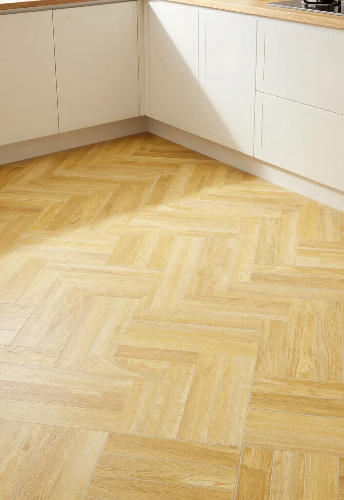 16 Yellow Kitchen Tiles Ideas With Cheerful Energy 8 16 Yellow Kitchen Tiles Ideas With Cheerful Energy - 8. Herringbone Pattern 1