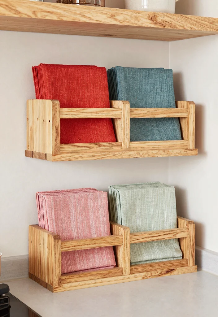 17 Kitchen Cupboard Organization 2026 Trending Ideas That Reduce Clutter - 10. Natural Material Placemat Organizers 1