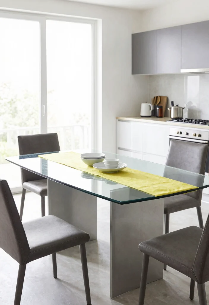 17 Kitchen Table for Small Spaces Ideas That Fit Perfectly - 12. Glass Top Tables for a Sleek Look 1