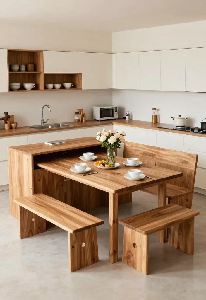 17 Kitchen Table for Small Spaces Ideas That Fit Perfectly - 13. Customized Built-In Tables 1
