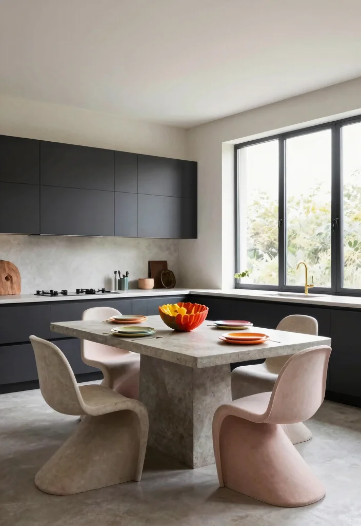 17 Kitchen Table for Small Spaces Ideas That Fit Perfectly - 17. Creative Textured Tables 1