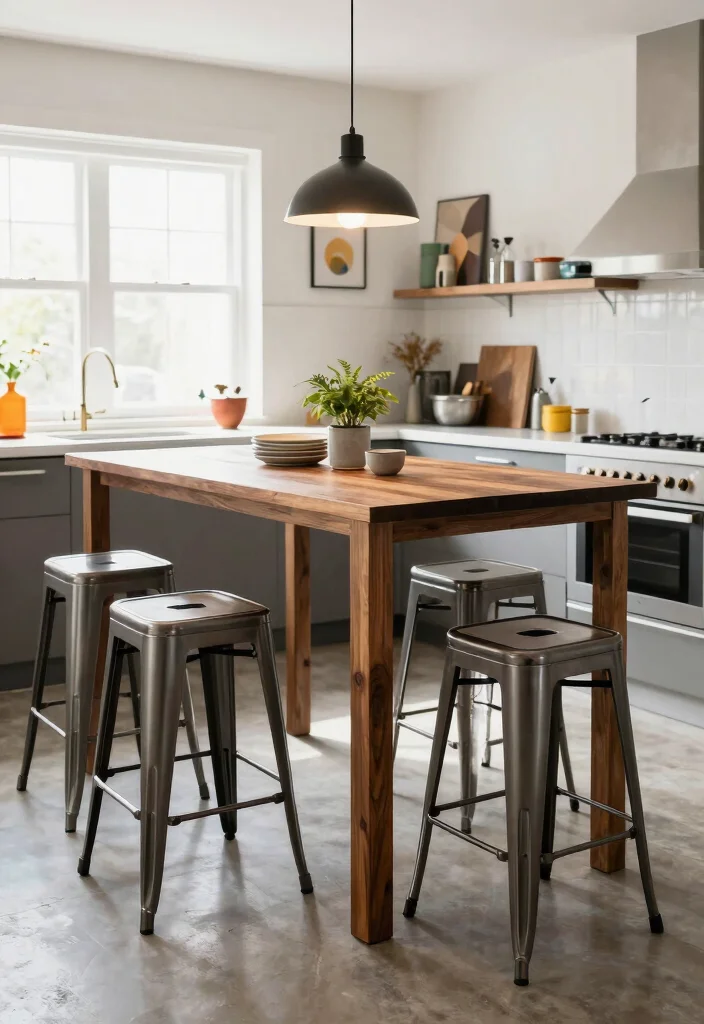17 Kitchen Table for Small Spaces Ideas That Fit Perfectly - 6. Bar Height Tables for a Chic Look 1