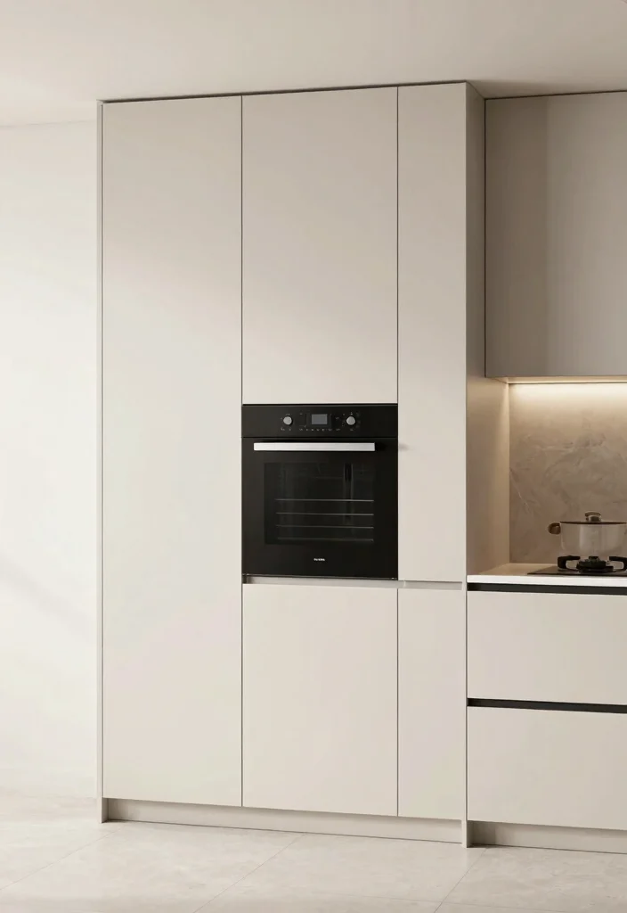 17 Kitchen Tall Cabinet Ideas With Extra Storage Power - 10. Tall Cabinets with Integrated Appliances 1