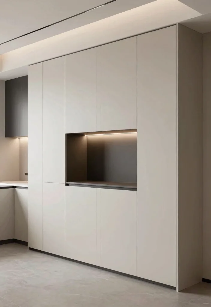 17 Kitchen Tall Cabinet Ideas With Extra Storage Power - 8. Hidden Tall Cabinets for a Clean Look 1