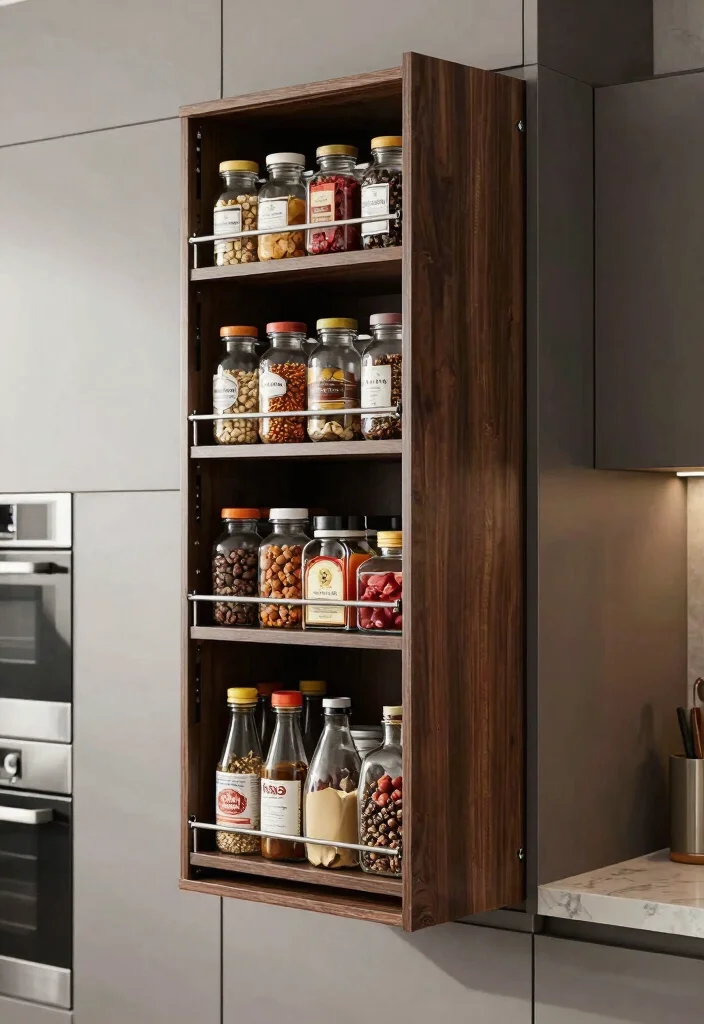 17 Kitchen Tall Cabinet Ideas With Extra Storage Power - 9. Tall Cabinets with Pull-Out Features for Accessibility 1
