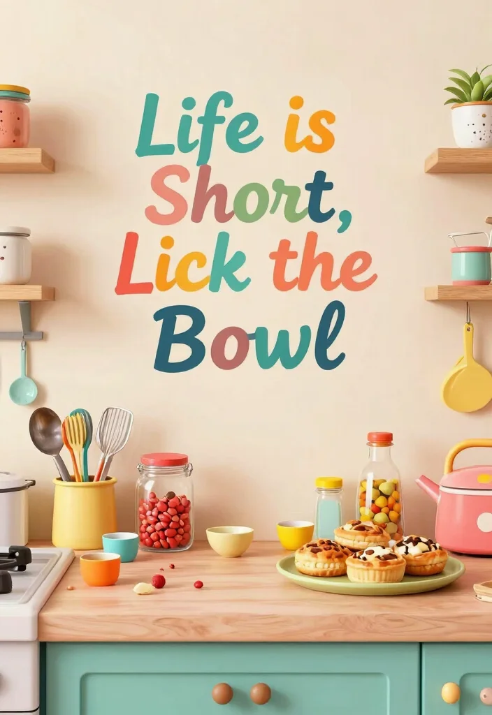 17 Kitchen Wall Quotes Ideas That Inspire Daily 6 17 Kitchen Wall Quotes Ideas That Inspire Daily - 6. 'Life is Short, Lick the Bowl' 1