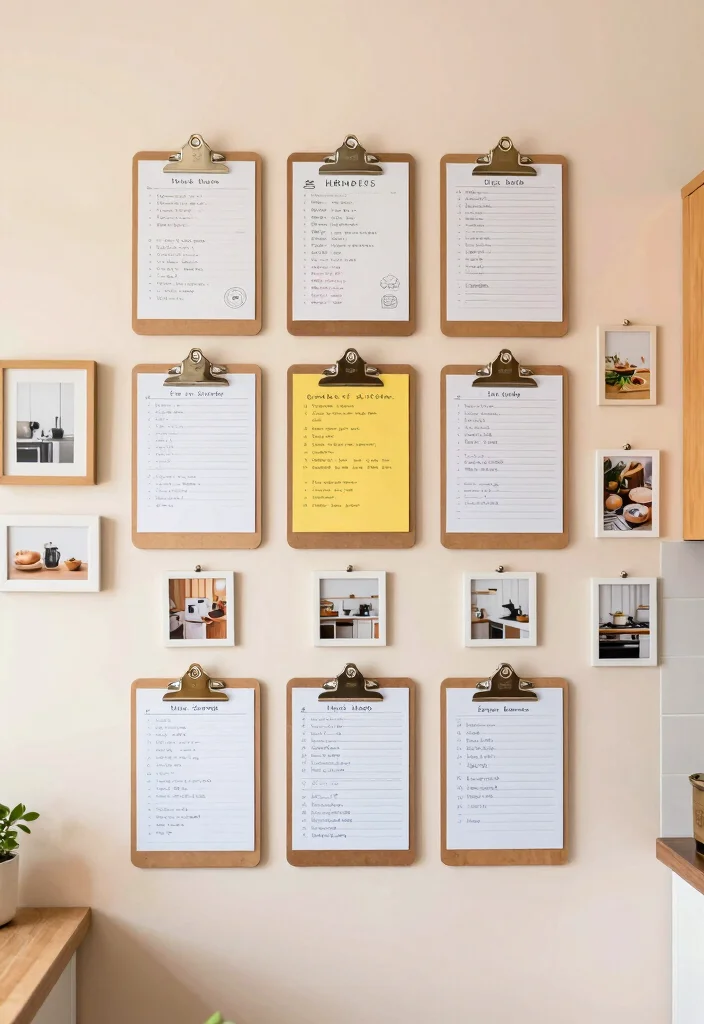 17 Kitchen Wall Storage Ideas That Save Space Smartly 10 17 Kitchen Wall Storage Ideas That Save Space Smartly - 10. Clipboards for Recipe and Note Storage 1