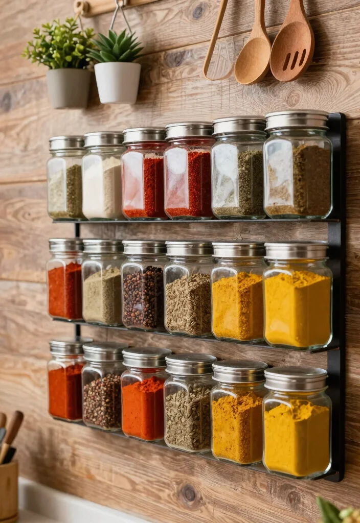 17 Kitchen Wall Storage Ideas That Save Space Smartly 2 17 Kitchen Wall Storage Ideas That Save Space Smartly - 2. Magnetic Spice Racks for Efficiency 1