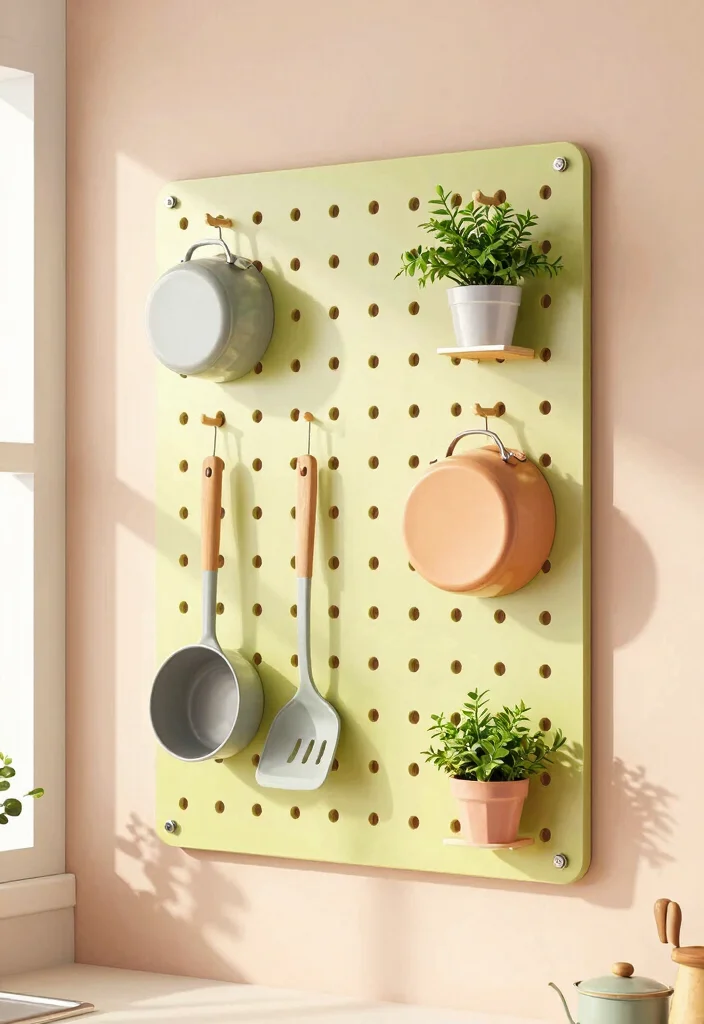 17 Kitchen Wall Storage Ideas That Save Space Smartly 3 17 Kitchen Wall Storage Ideas That Save Space Smartly - 3. Pegboards for Versatile Storage 1