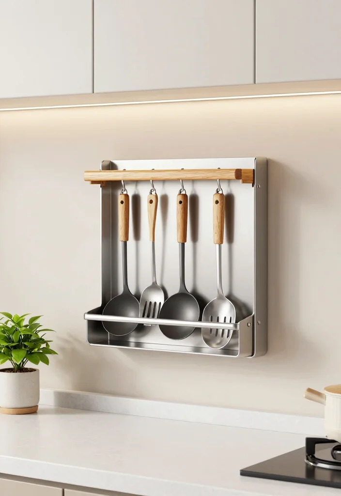 17 Kitchen Wall Storage Ideas That Save Space Smartly 6 17 Kitchen Wall Storage Ideas That Save Space Smartly - 6. Wall-Mounted Utensil Holders for Easy Access 1