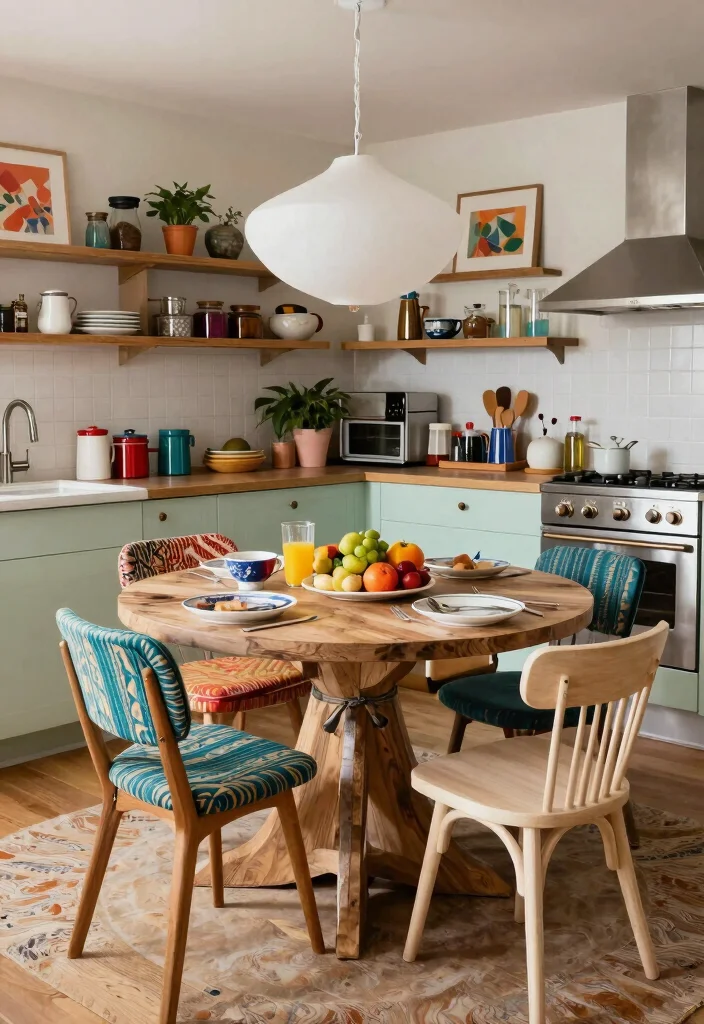 17 Kitchen With Breakfast Table Ideas That Feel Inviting 13 17 Kitchen With Breakfast Table Ideas That Feel Inviting - 13. Eclectic Mix 1