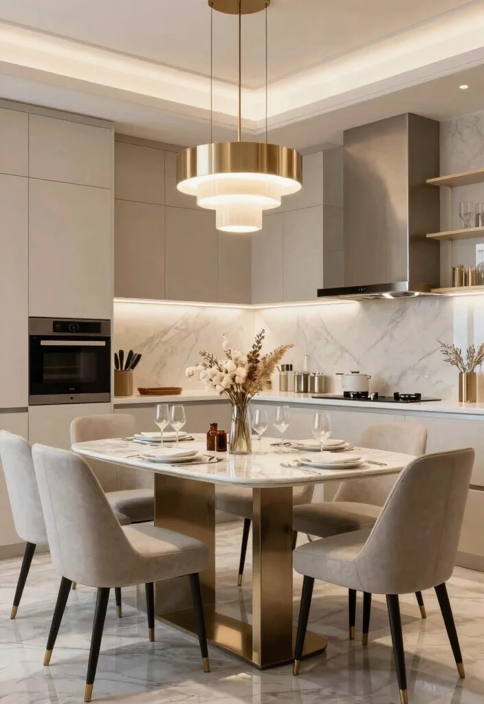 17 Kitchen With Breakfast Table Ideas That Feel Inviting 14 17 Kitchen With Breakfast Table Ideas That Feel Inviting - 14. Luxe Touches 1