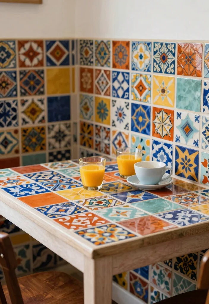 17 Kitchen With Breakfast Table Ideas That Feel Inviting 17 17 Kitchen With Breakfast Table Ideas That Feel Inviting - 17. Colorful Tile Accent 1