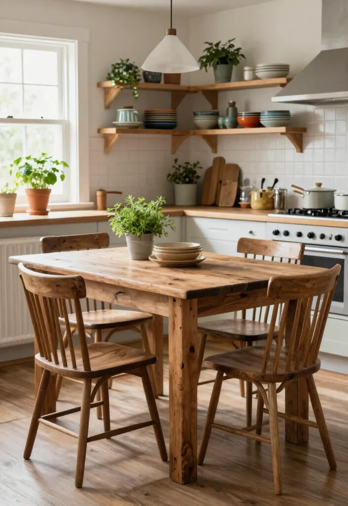 17 Kitchen With Breakfast Table Ideas That Feel Inviting 2 17 Kitchen With Breakfast Table Ideas That Feel Inviting - 2. Farmhouse Flair 1