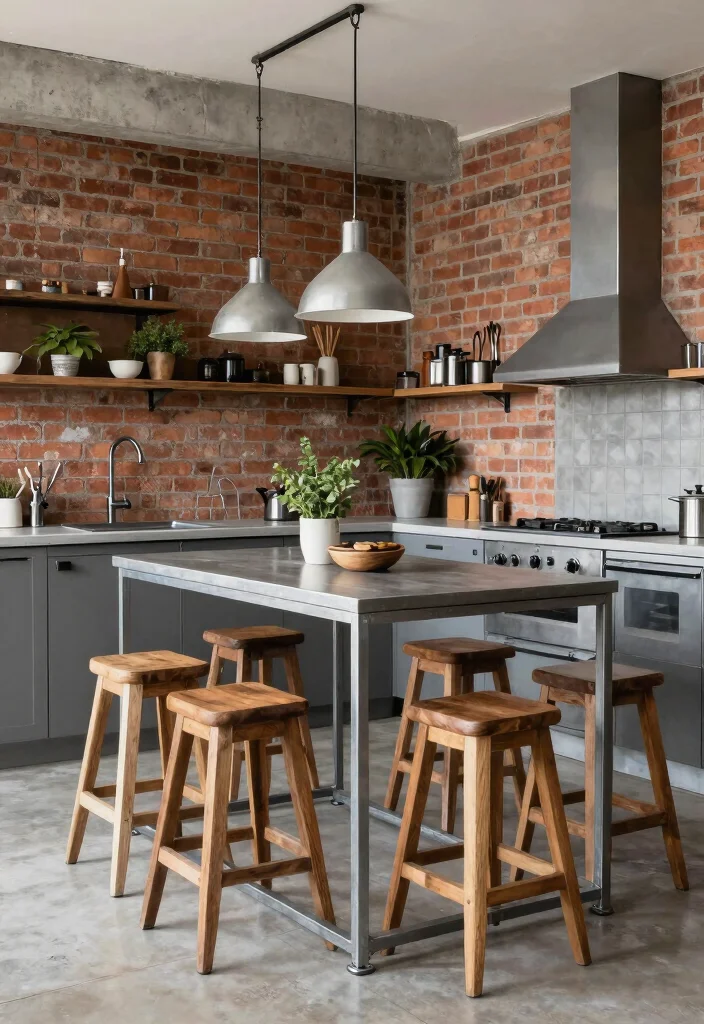 17 Kitchen With Breakfast Table Ideas That Feel Inviting 4 17 Kitchen With Breakfast Table Ideas That Feel Inviting - 4. Urban Industrial Edge 1