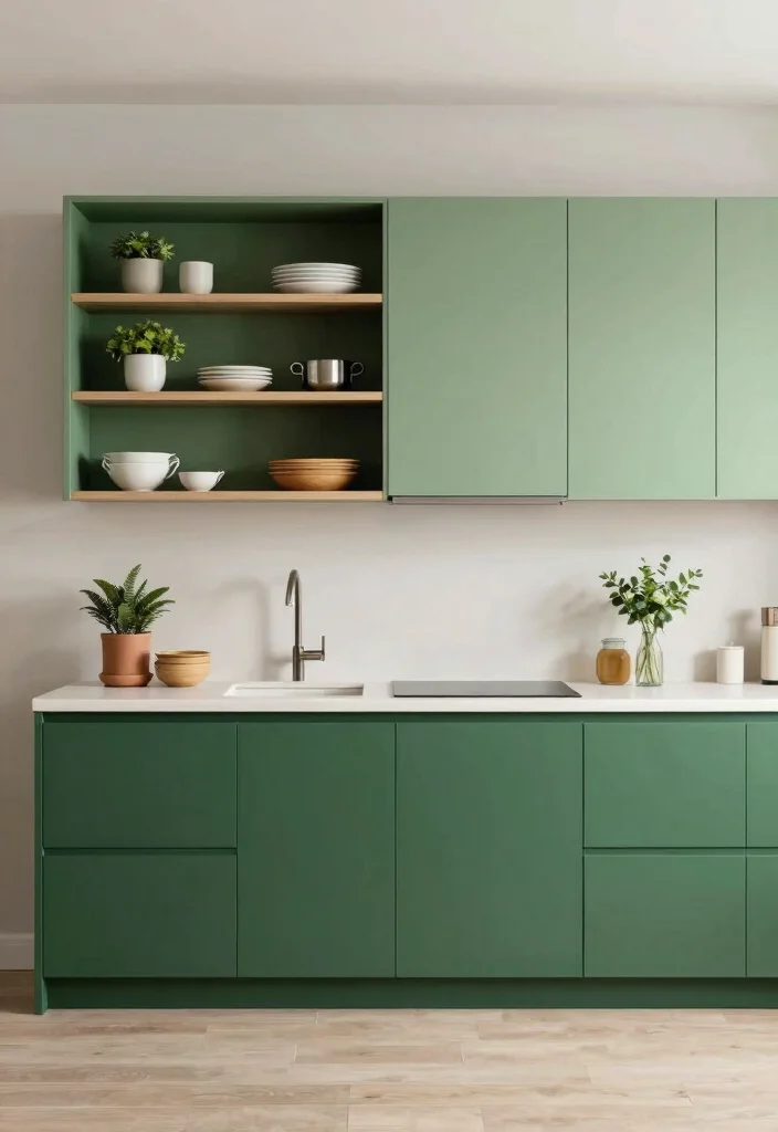17 Kitchen With Green Cabinets Ideas That Feel On Trend - 13. Two-Tone Green Cabinets 1