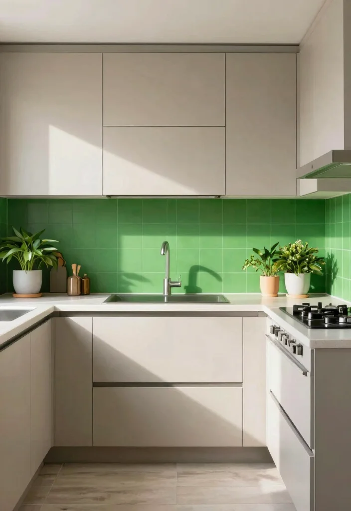17 Kitchen With Green Cabinets Ideas That Feel On Trend - 16. Green Accents with Neutral Cabinets 1