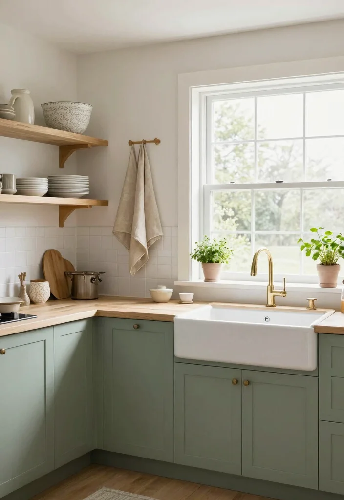 17 Kitchen With Green Cabinets Ideas That Feel On Trend - 2. Soft Sage Serenity 1