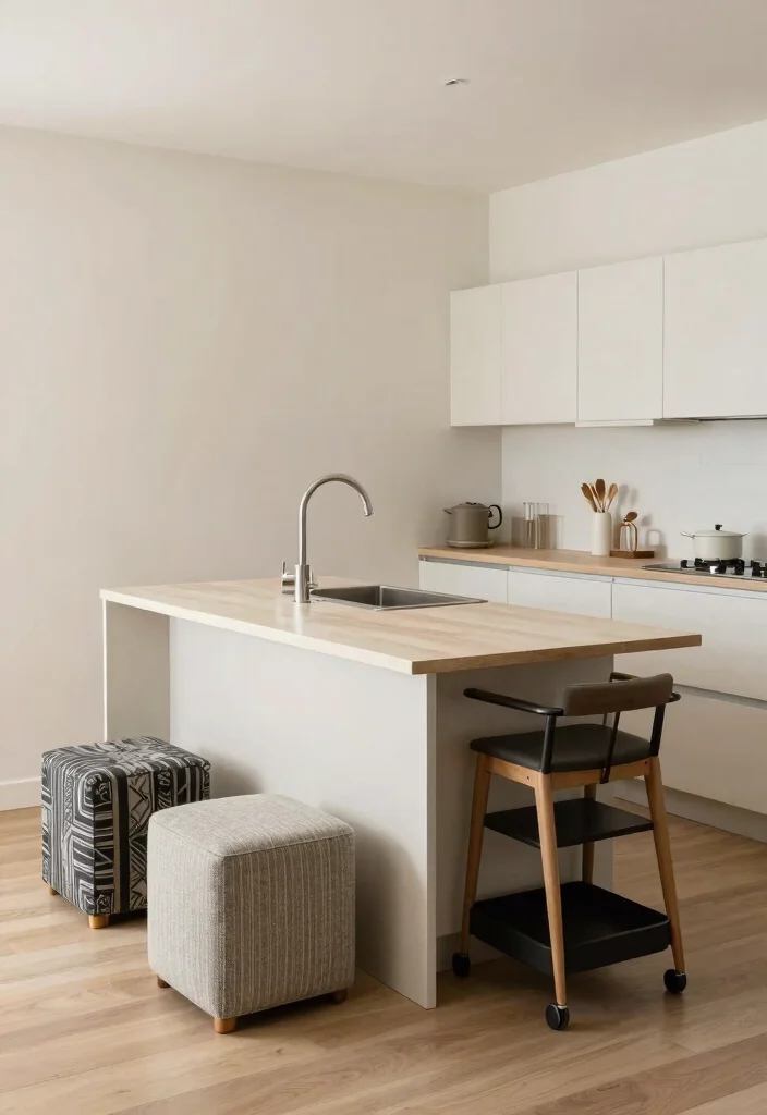 17 Kitchen on One Wall Ideas With Compact Design 4 17 Kitchen on One Wall Ideas With Compact Design - 4. Multi-Functional Furniture 1