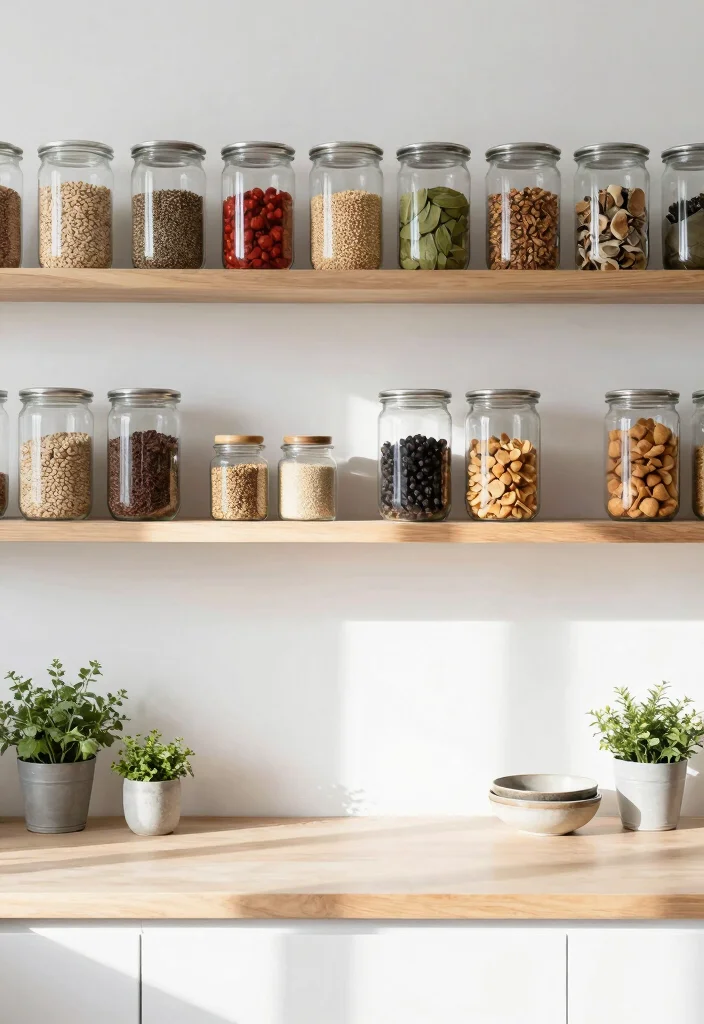 17 Pantry Cabinets in Kitchen Ideas With Smart Storage 1 17 Pantry Cabinets in Kitchen Ideas With Smart Storage - 1. Minimalist Open Shelving 1