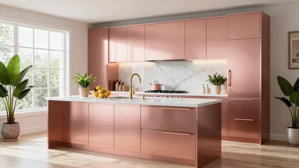 17 Rose Gold Kitchen Cabinets Ideas With Glam Shine