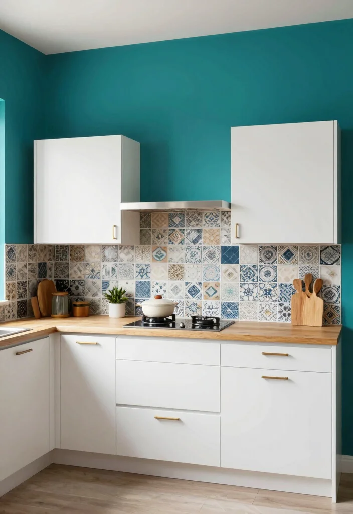 17 Single Wall Kitchen Ideas With Sleek Efficiency 13 17 Single Wall Kitchen Ideas With Sleek Efficiency - 13. Unique Accent Walls 1