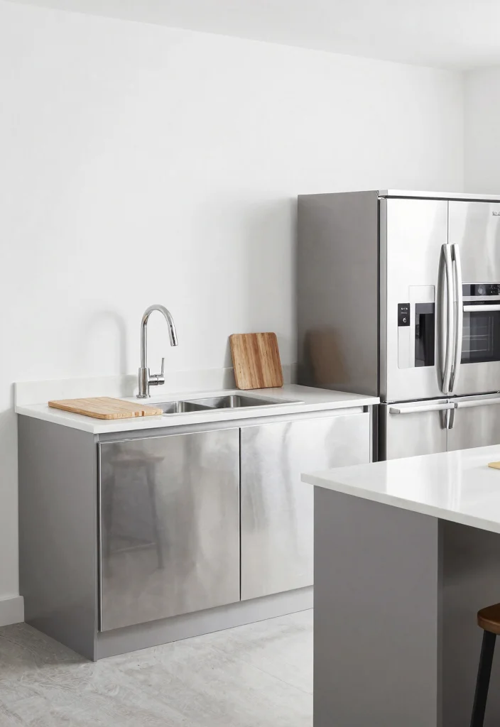 17 Single Wall Kitchen Ideas With Sleek Efficiency 14 17 Single Wall Kitchen Ideas With Sleek Efficiency - 14. Multi-Purpose Fixtures 1