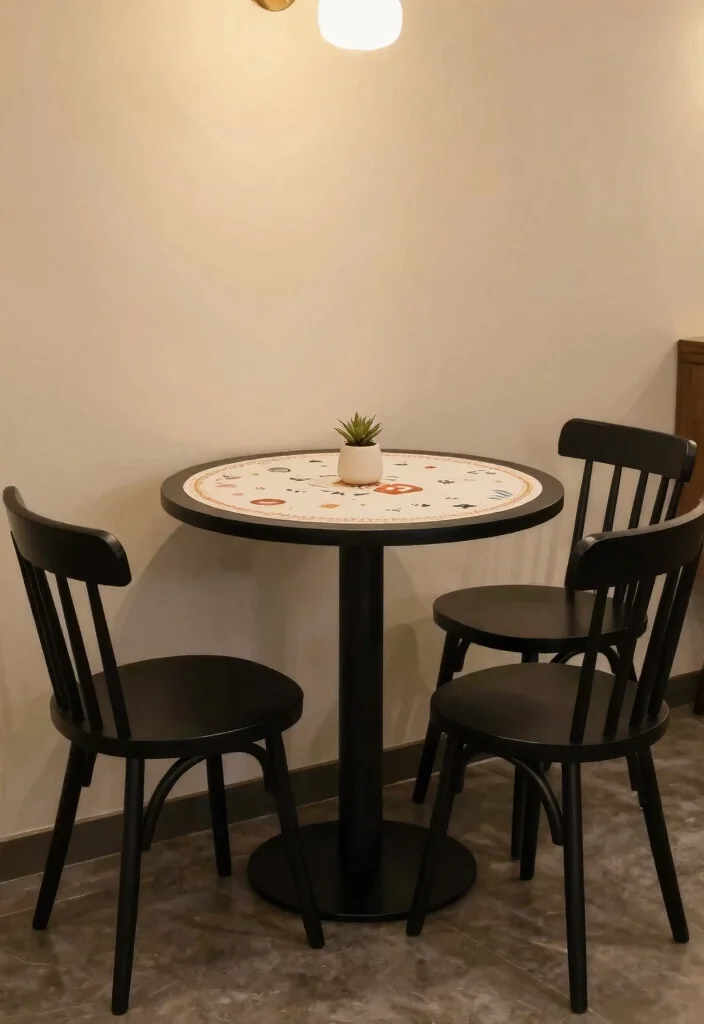 18 Black Kitchen Table Ideas With Bold Modern Style 14 18 Black Kitchen Table Ideas With Bold Modern Style - 14. Black Bistro Table 1