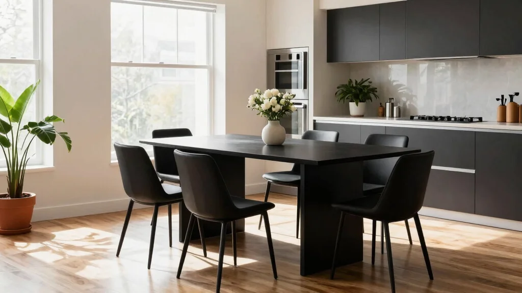 18 Black Kitchen Table Ideas With Bold Modern Style