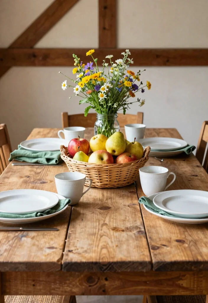 18 Breakfast Table Ideas Kitchen Spaces Will Love - 1. Farmhouse Freshness 1