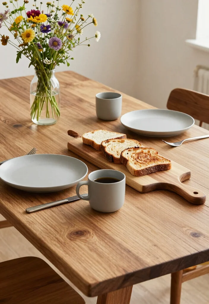 18 Breakfast Table Ideas Kitchen Spaces Will Love - 17. Rustic Charm Meets Modern Style 1