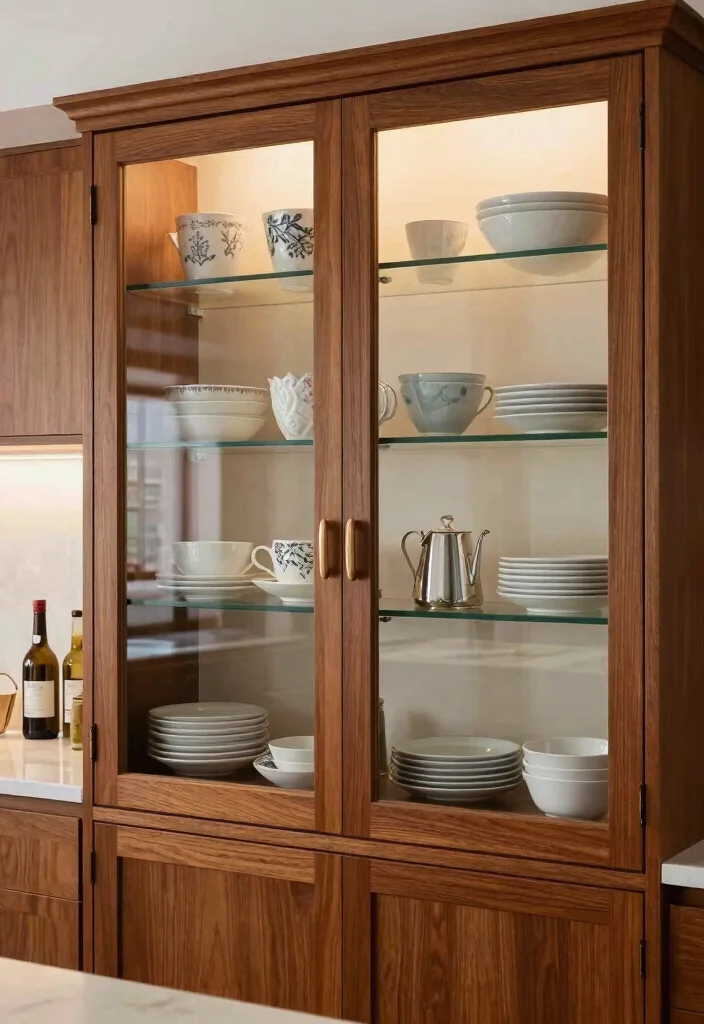 18 Cherry Wood Cabinets Kitchen Ideas With Warm Elegance 5 18 Cherry Wood Cabinets Kitchen Ideas With Warm Elegance - 5. Cherry Wood with Glass Inserts 1