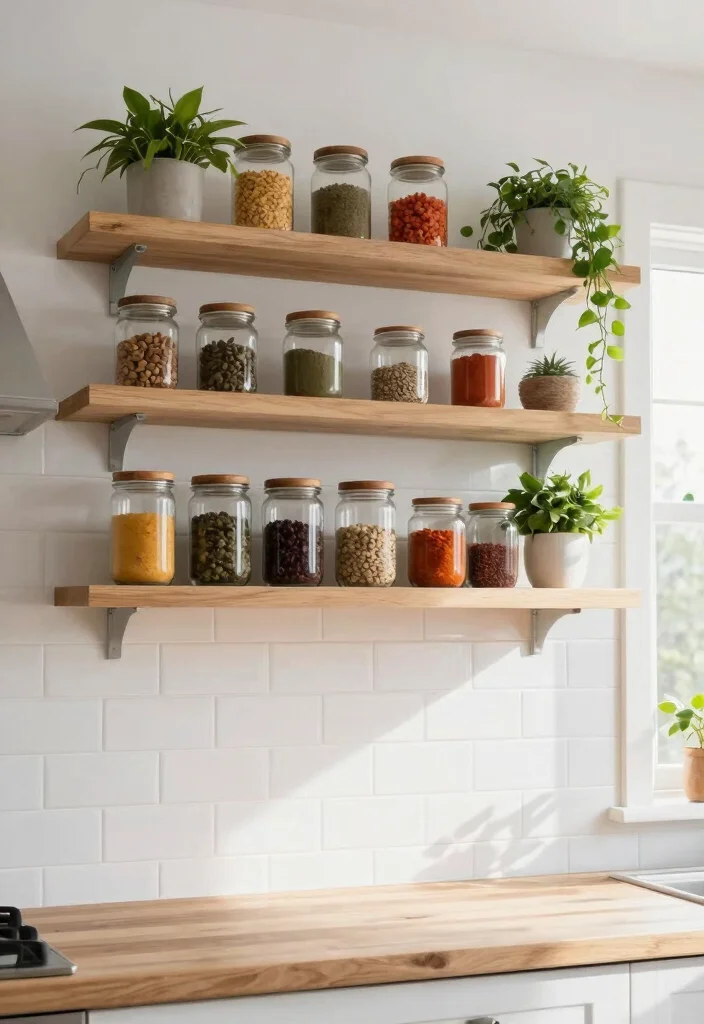 18 Cupboard for Kitchen Ideas That Elevate Storage - 1. Floating Shelves for a Breezy Feel 1