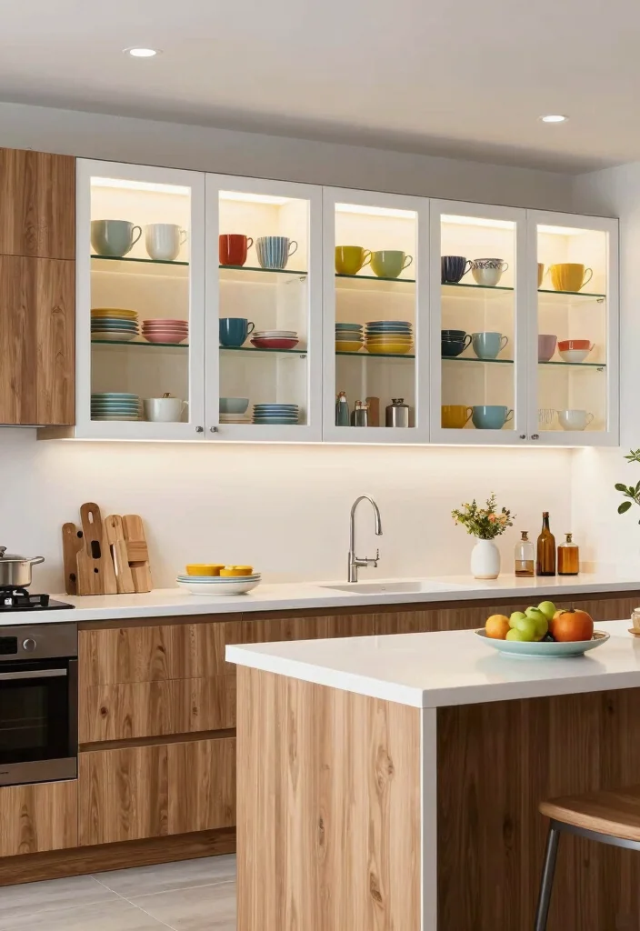 18 Cupboard for Kitchen Ideas That Elevate Storage - 3. Glass-Front Cabinets for Display 1