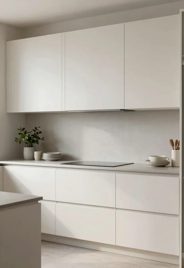 18 Cupboard for Kitchen Ideas That Elevate Storage - 6. Minimalistic Color Schemes for Cohesion 1