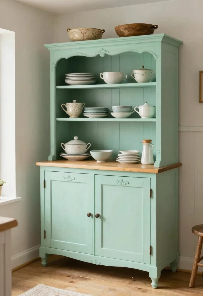 18 Cupboard for Kitchen Ideas That Elevate Storage - 9. Vintage-Inspired Designs for a Unique Touch 1