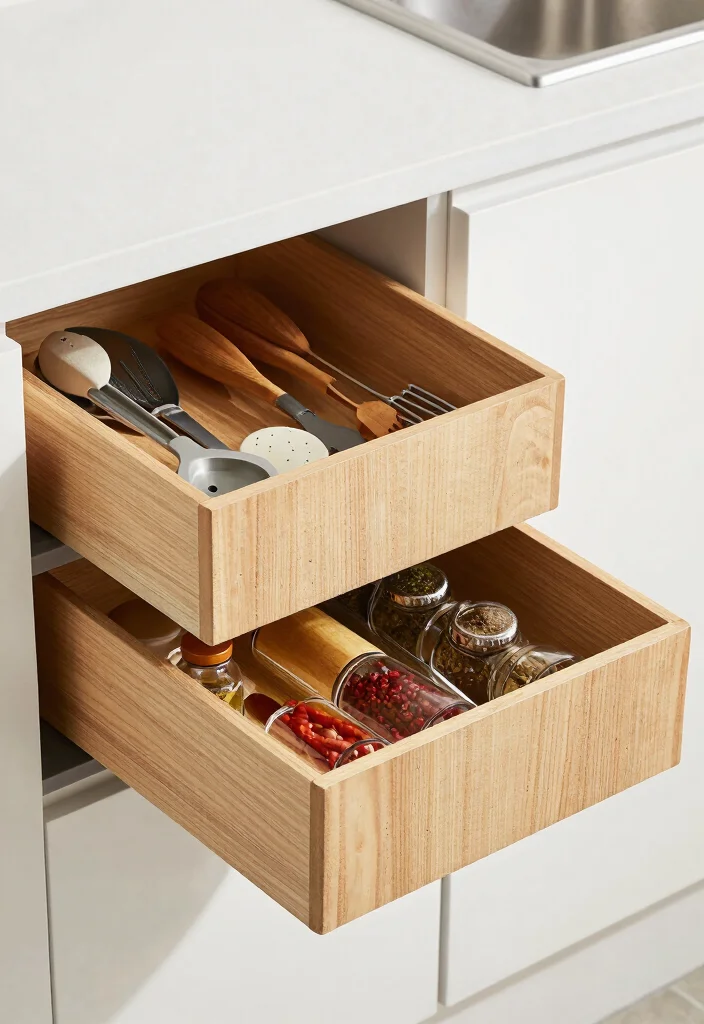 18 Deep Drawer Organization Kitchen Ideas That Stay Tidy - 11. Tiered Drawer Organizers 1