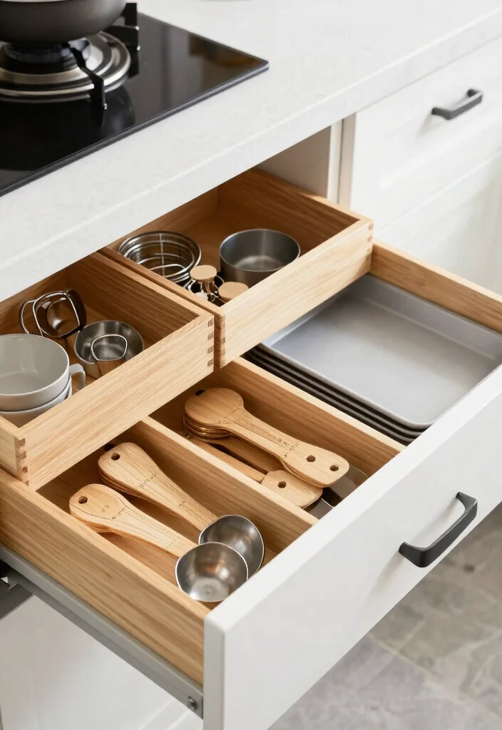 18 Deep Drawer Organization Kitchen Ideas That Stay Tidy - 16. Item-Specific Organizers 1