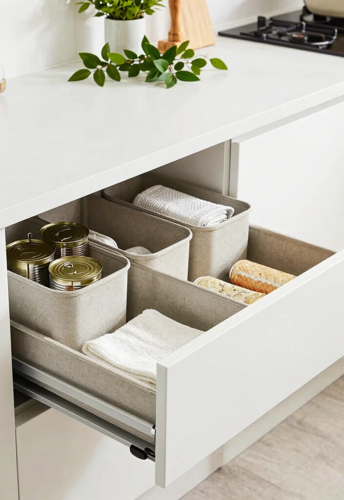 18 Deep Drawer Organization Kitchen Ideas That Stay Tidy - 3. Deep Drawer Pull-Out Bins 1