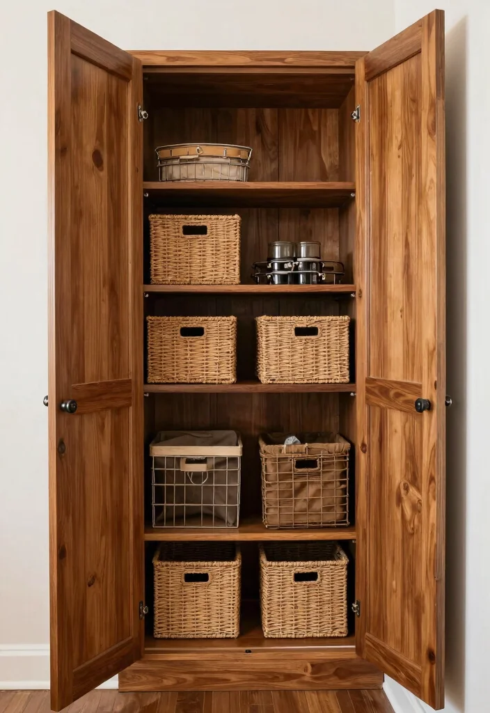 18 Espresso Kitchen Cabinets Ideas With Rich Depth - 10. Functional Farmhouse Pantry 1