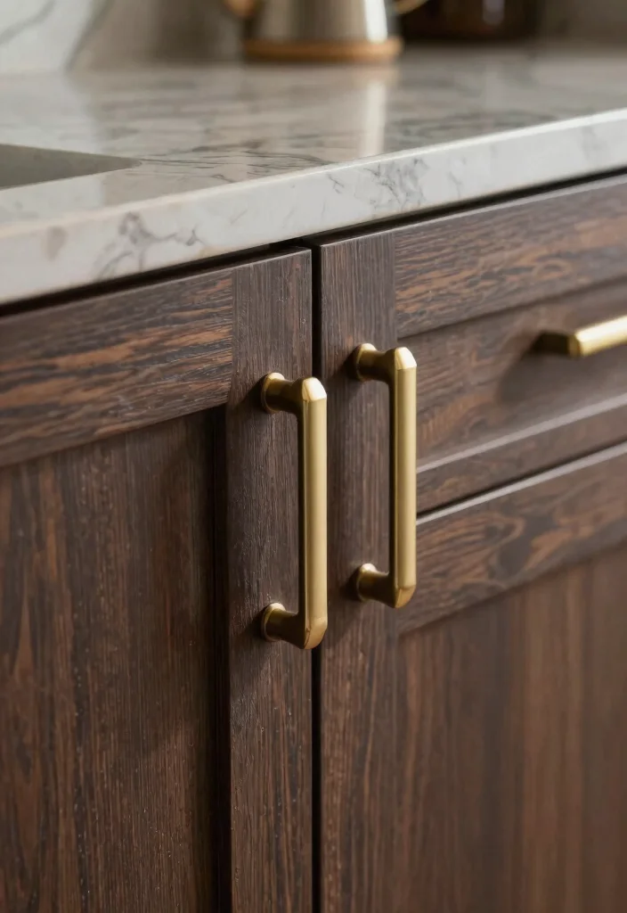 18 Espresso Kitchen Cabinets Ideas With Rich Depth - 7. Chic Fixtures and Hardware 1