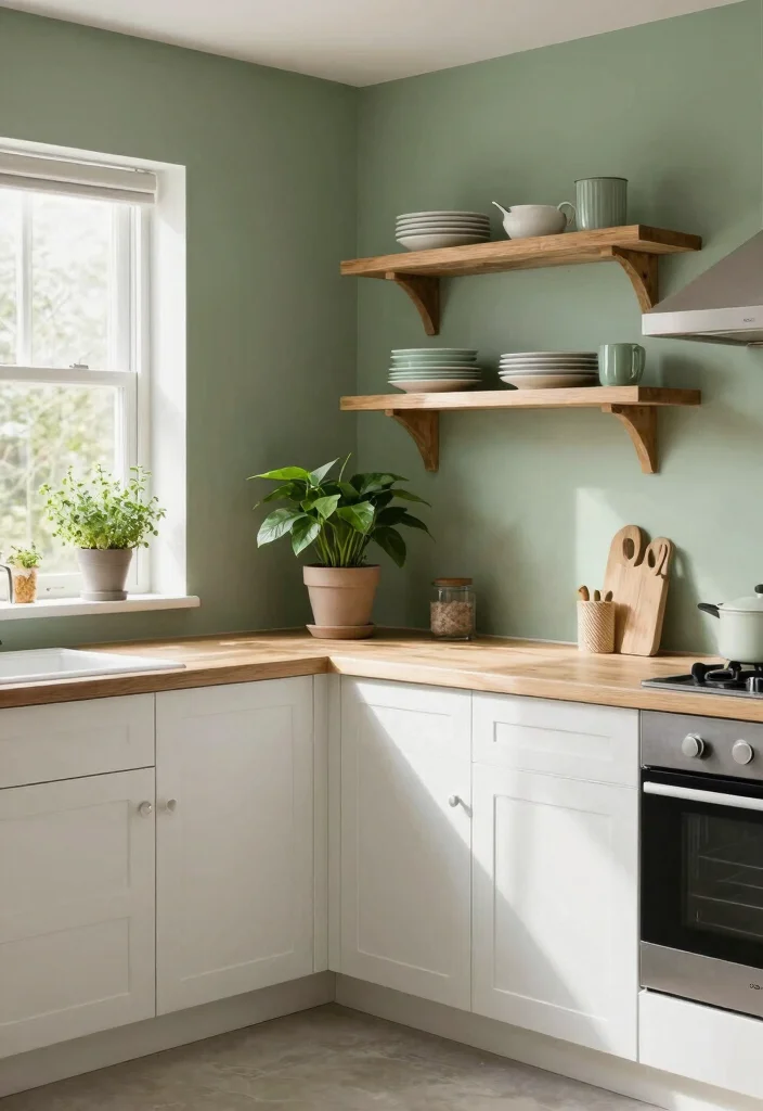 18 Kitchen Color Ideas for Walls That Brighten Instantly 1 18 Kitchen Color Ideas for Walls That Brighten Instantly - 1. Soothing Sage Green 1