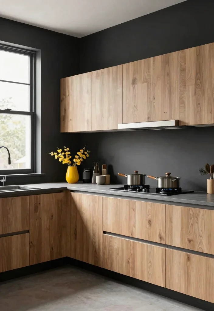 18 Kitchen Color Ideas for Walls That Brighten Instantly 16 18 Kitchen Color Ideas for Walls That Brighten Instantly - 16. Deep Charcoal 1