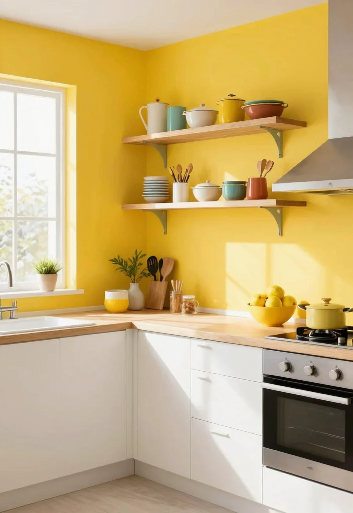 18 Kitchen Color Ideas for Walls That Brighten Instantly 2 18 Kitchen Color Ideas for Walls That Brighten Instantly - 2. Cheerful Sunshine Yellow 1