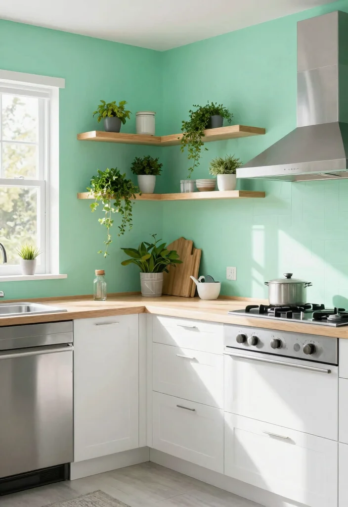 18 Kitchen Color Ideas for Walls That Brighten Instantly 4 18 Kitchen Color Ideas for Walls That Brighten Instantly - 4. Refreshing Mint Green 1
