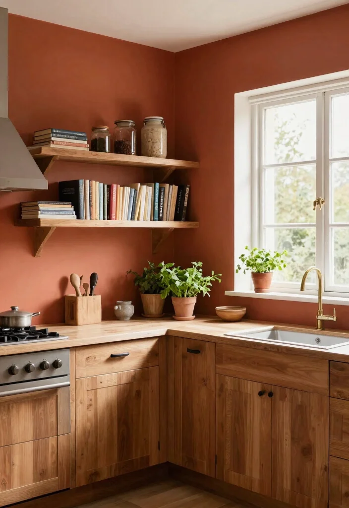 18 Kitchen Color Ideas for Walls That Brighten Instantly 5 18 Kitchen Color Ideas for Walls That Brighten Instantly - 5. Bold Terracotta 1