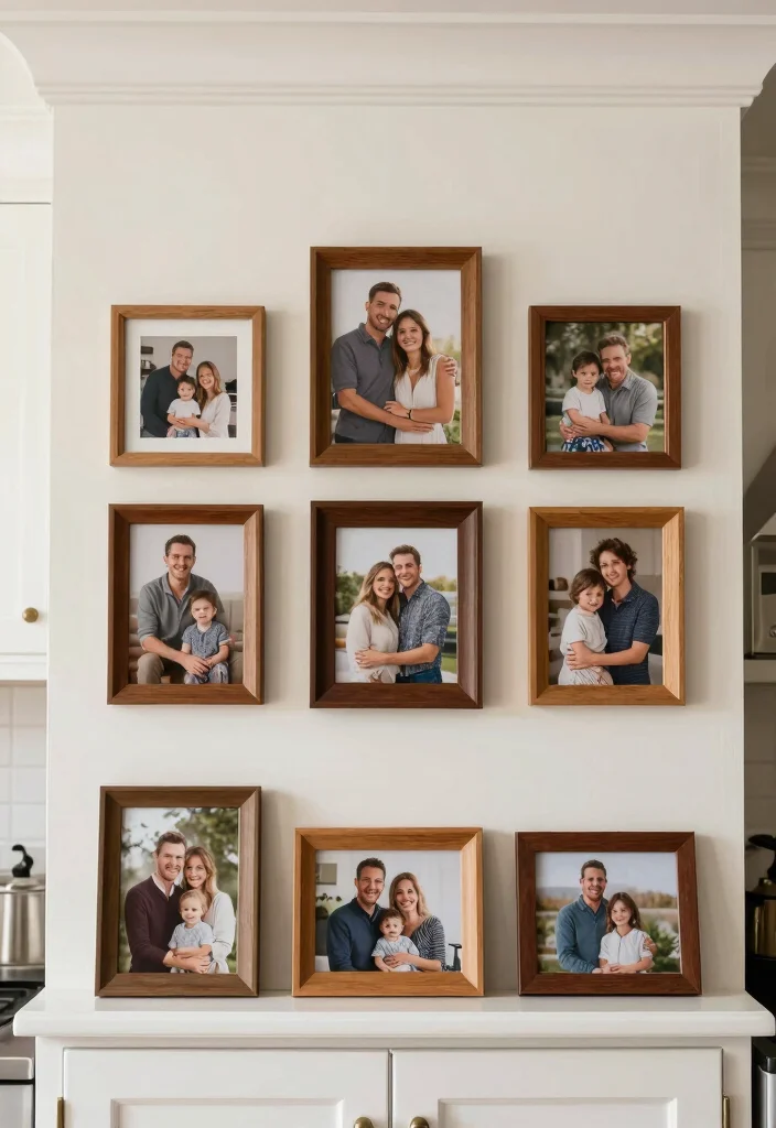 18 Kitchen Decor Above Cabinets Ideas That Look Styled - 12. Family Photos 1